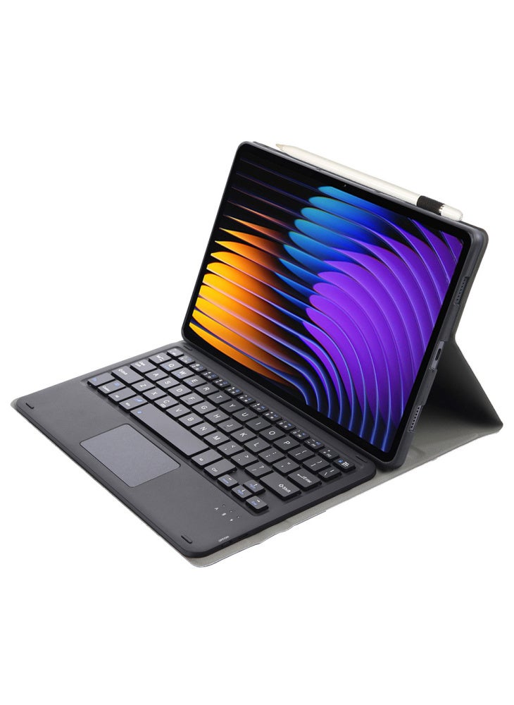 غطاء A0N13-A لجهاز Xiaomi Pad 7 Pro/Pad 7 اللوحي المصنوع من الجلد والبولي يوريثان الحراري مع لوحة لمس ولوحة مفاتيح متوافقة مع البلوتوث - أسود - Image 3